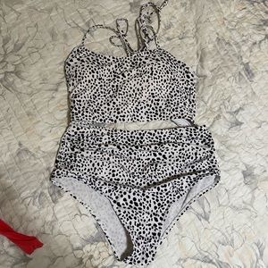 Like new ZAFUL high waist Dalmatian bikini